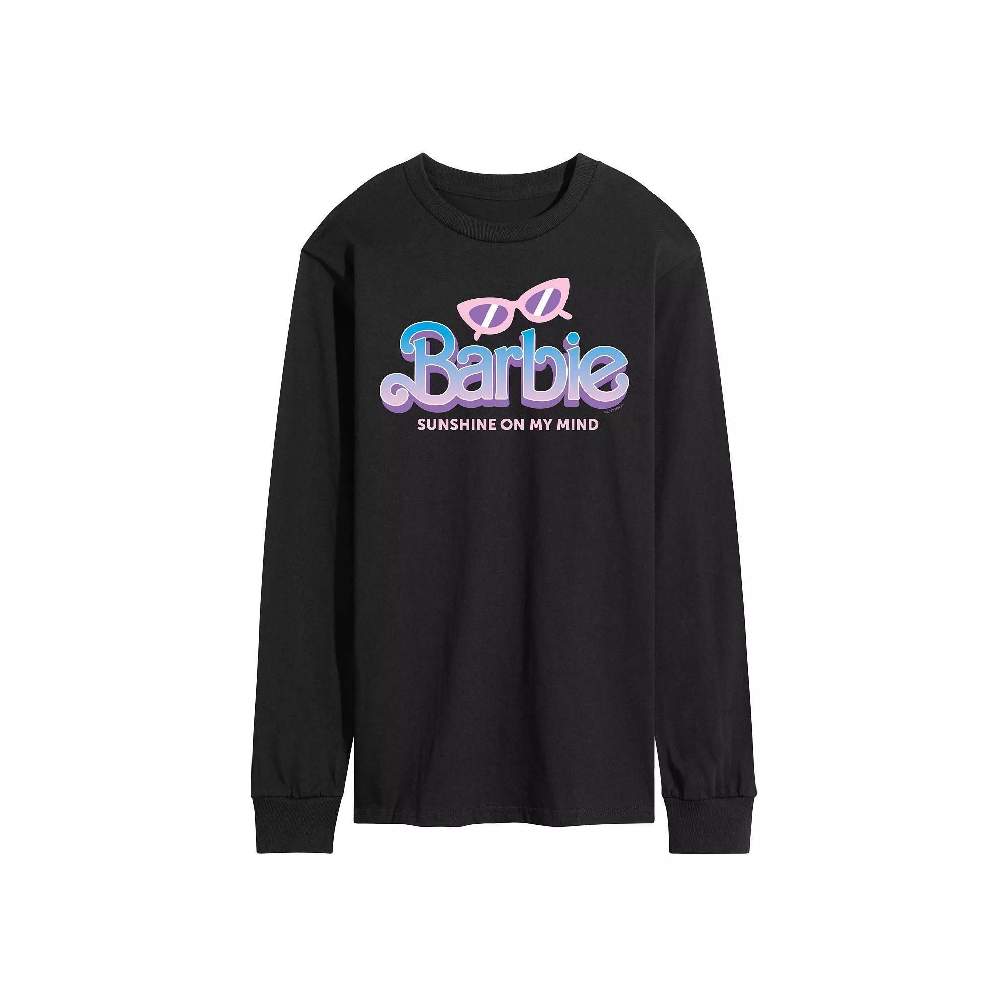 Men's Barbie Sunshine On My Mind Long Sleeve, Size: Medium, Black Product Image