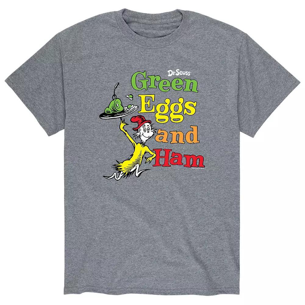 Men's Dr. Seuss Green Eggs & Ham Tee, Size: XXL, Gray Product Image