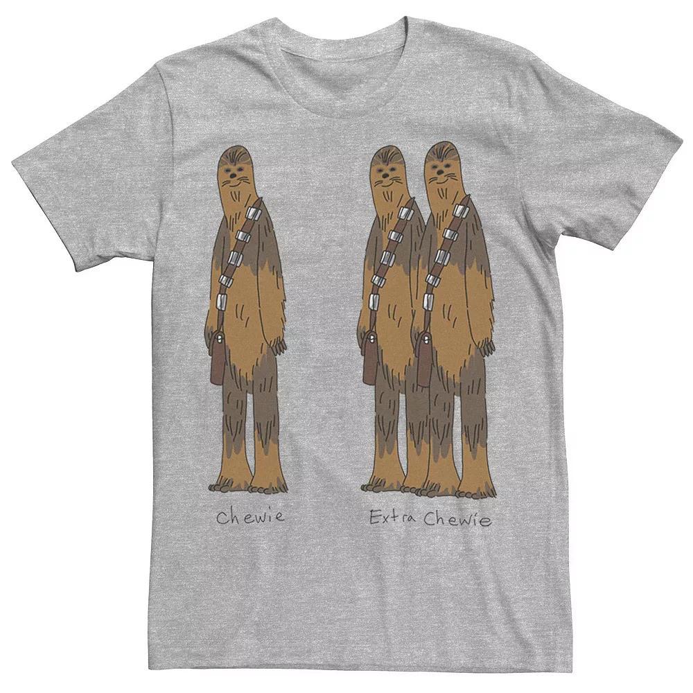 Men's Star Wars Chewie & Extra Chewie Tee, Size: Large, Athletic Grey Product Image