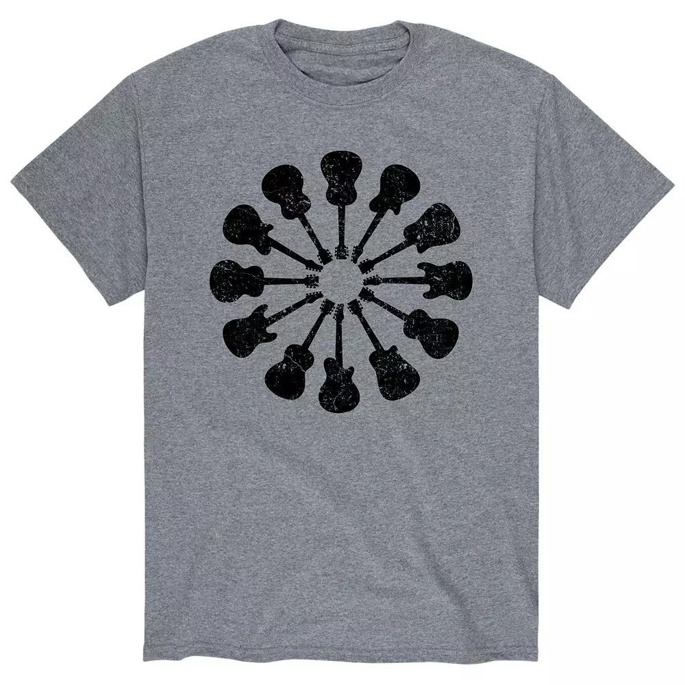 Men's Guitars Circular Tee, Size: XXL, Gray Product Image