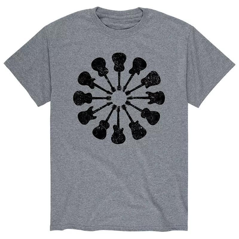 Men's Guitars Circular Tee, Size: XXL, Gray Product Image