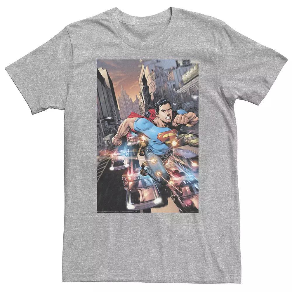 Big & Tall DC Comics Superman Flashing Lights Poster Tee, Men's,  Product Image