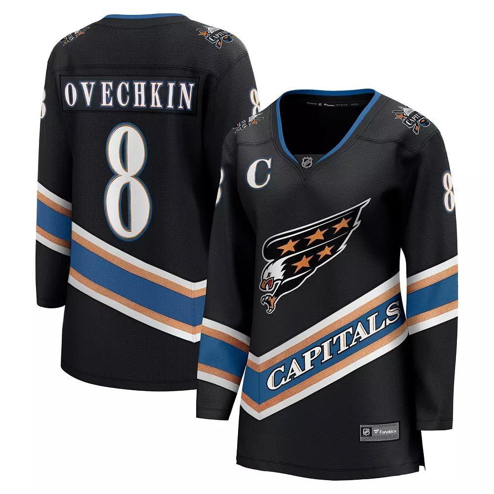 Women's Fanatics Alexander Ovechkin Black Washington Capitals Alternate 50th Anniversary Premier Breakaway Player Jersey, Size: XL Product Image