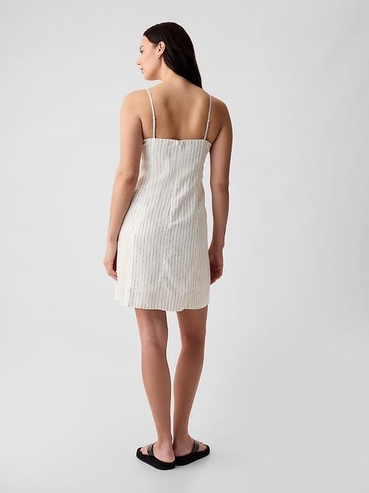 Linen-Blend Mini Dress Product Image