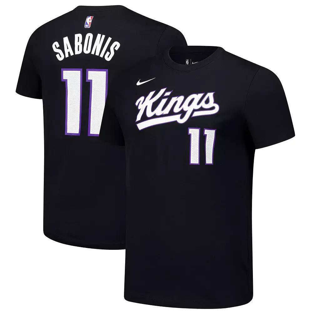 Men's Nike Domantas Sabonis Black Sacramento Kings Icon Edition Name & Number T-Shirt, Size: Small, Kng Black Product Image