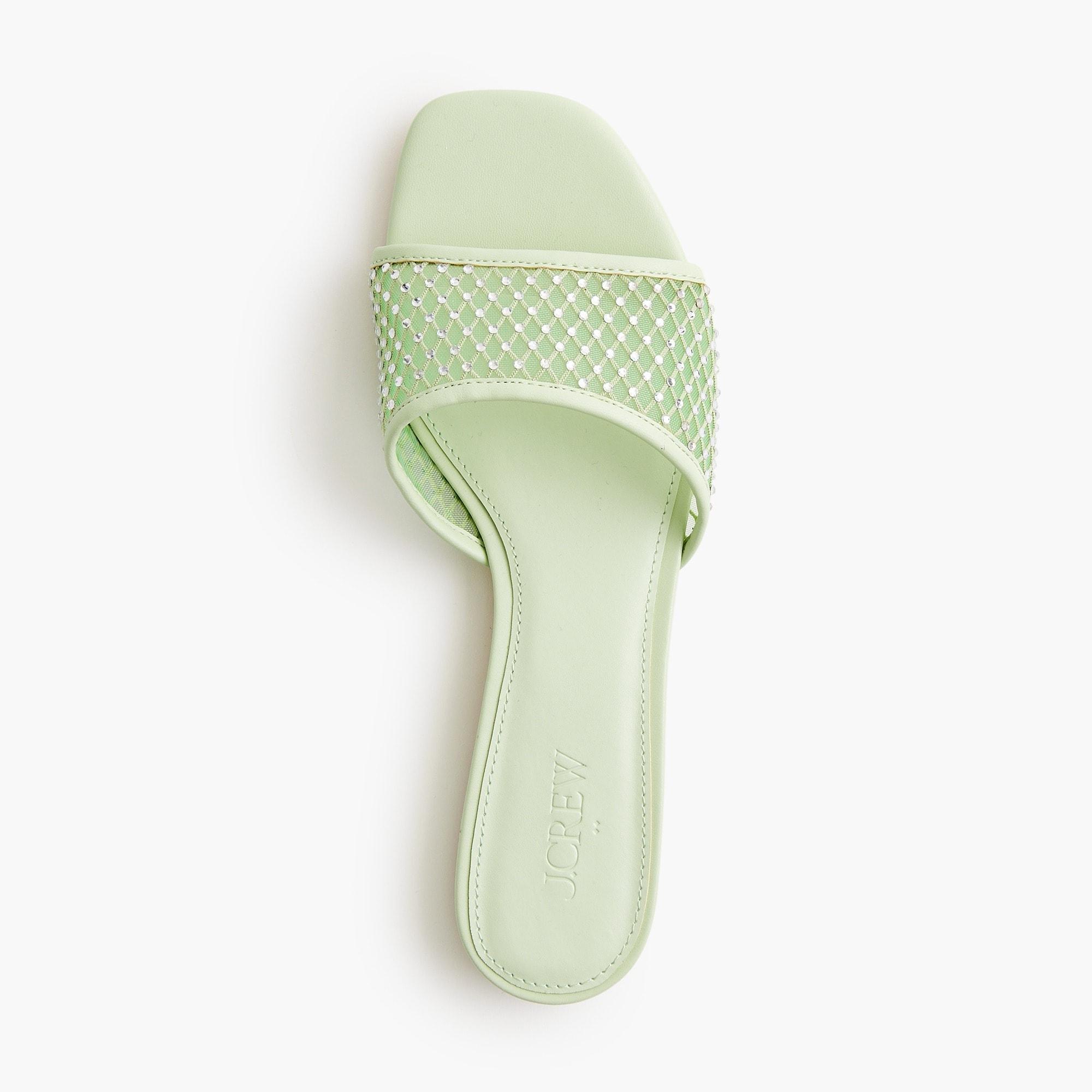 Rhinestone mesh slide sandals Product Image