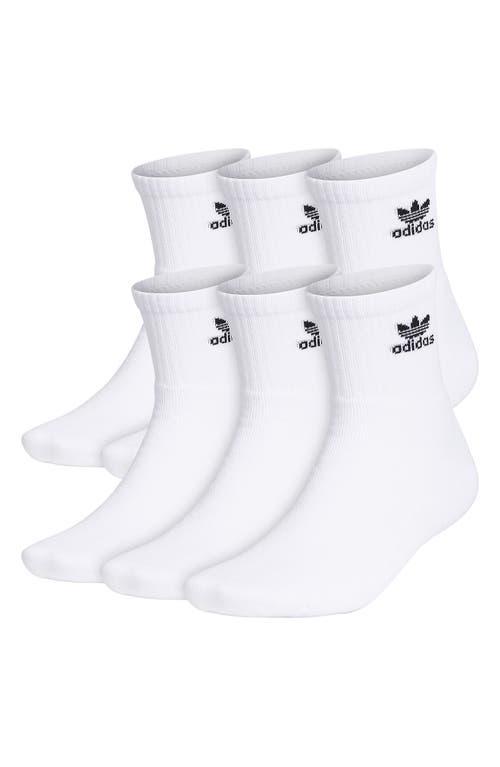 adidas Originals Mens adidas Originals Trefoil 6-Pack Quarter Socks - Mens Product Image