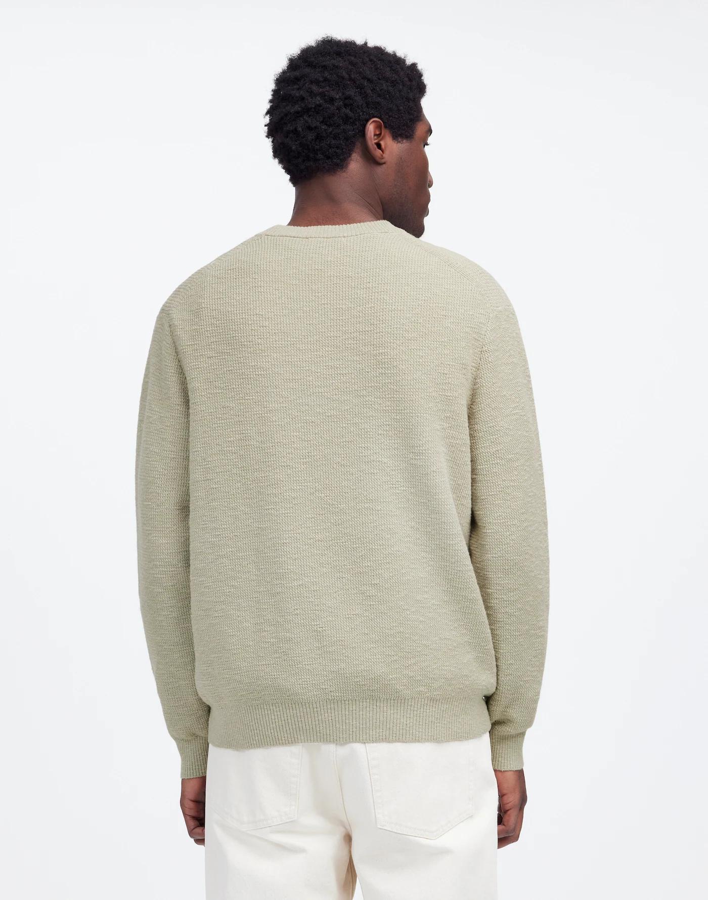 Waffle-Knit Crewneck Sweater Product Image