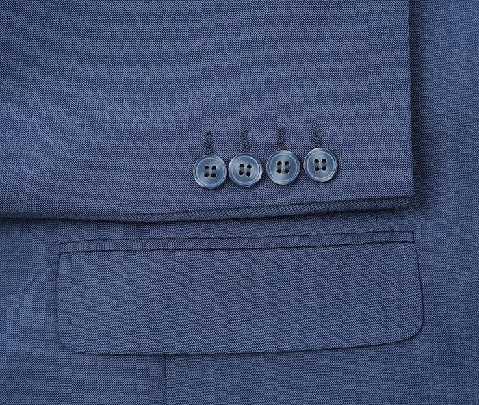 Blue Dress Suit Slim Fit 2 Piece Notch Lapel Product Image
