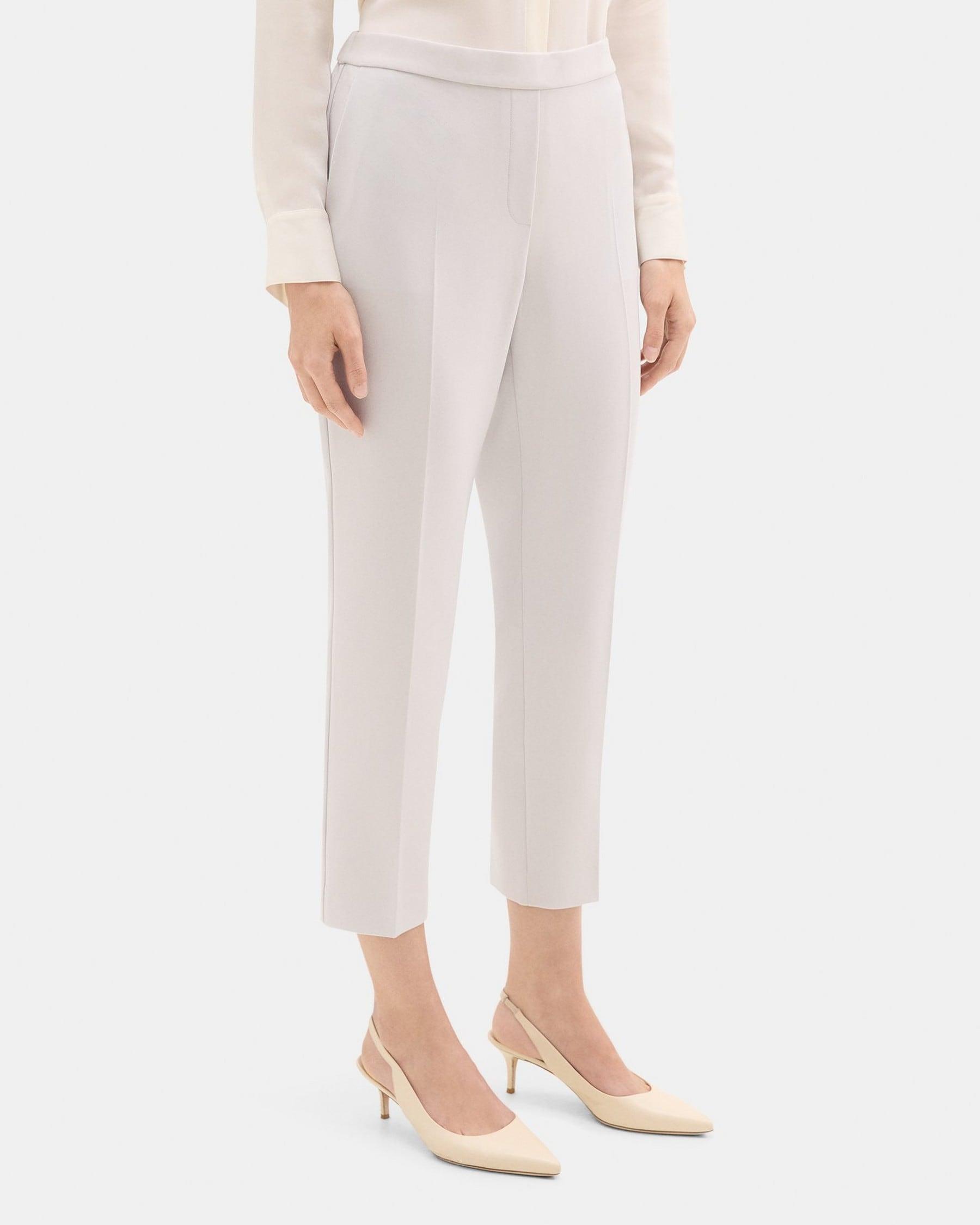 Cropped Slim Pull-On Pant in Crepe Product Image