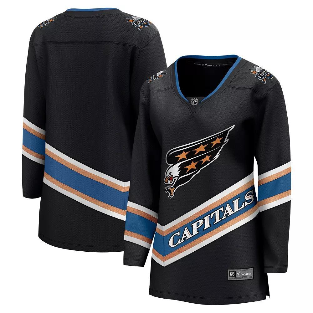 Women's Fanatics Black Washington Capitals Alternate 50th Anniversary Breakaway Jersey,  Product Image
