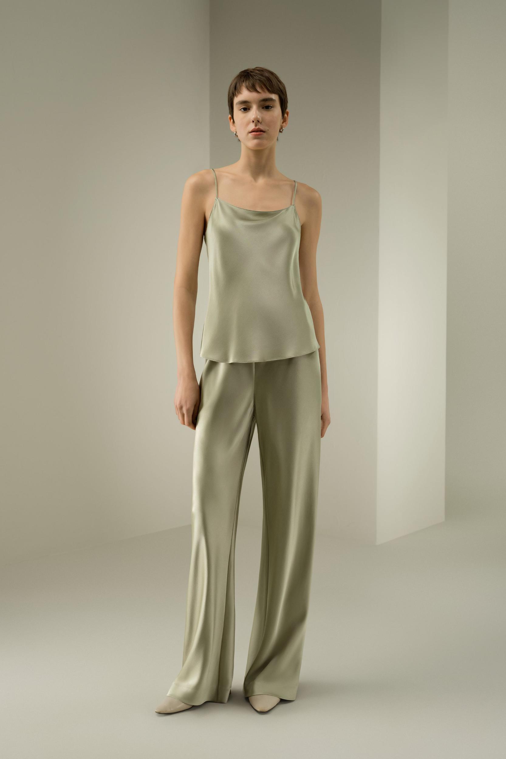 Double-Faced Silk Charmeuse Bias Cami Product Image