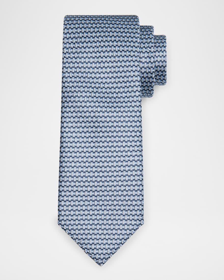 Men's Geometric Silk Tie Product Image