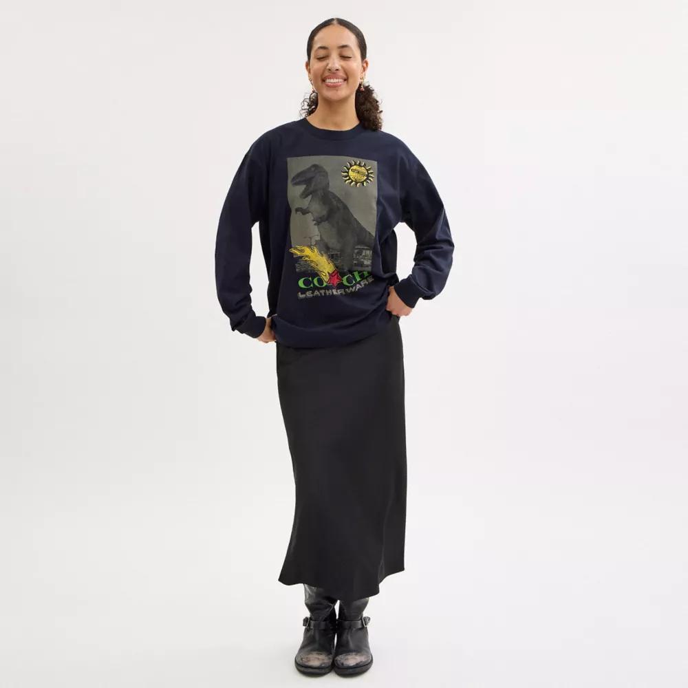 Collage Long Sleeve Relaxed T Shirt In Organic Cotton Product Image