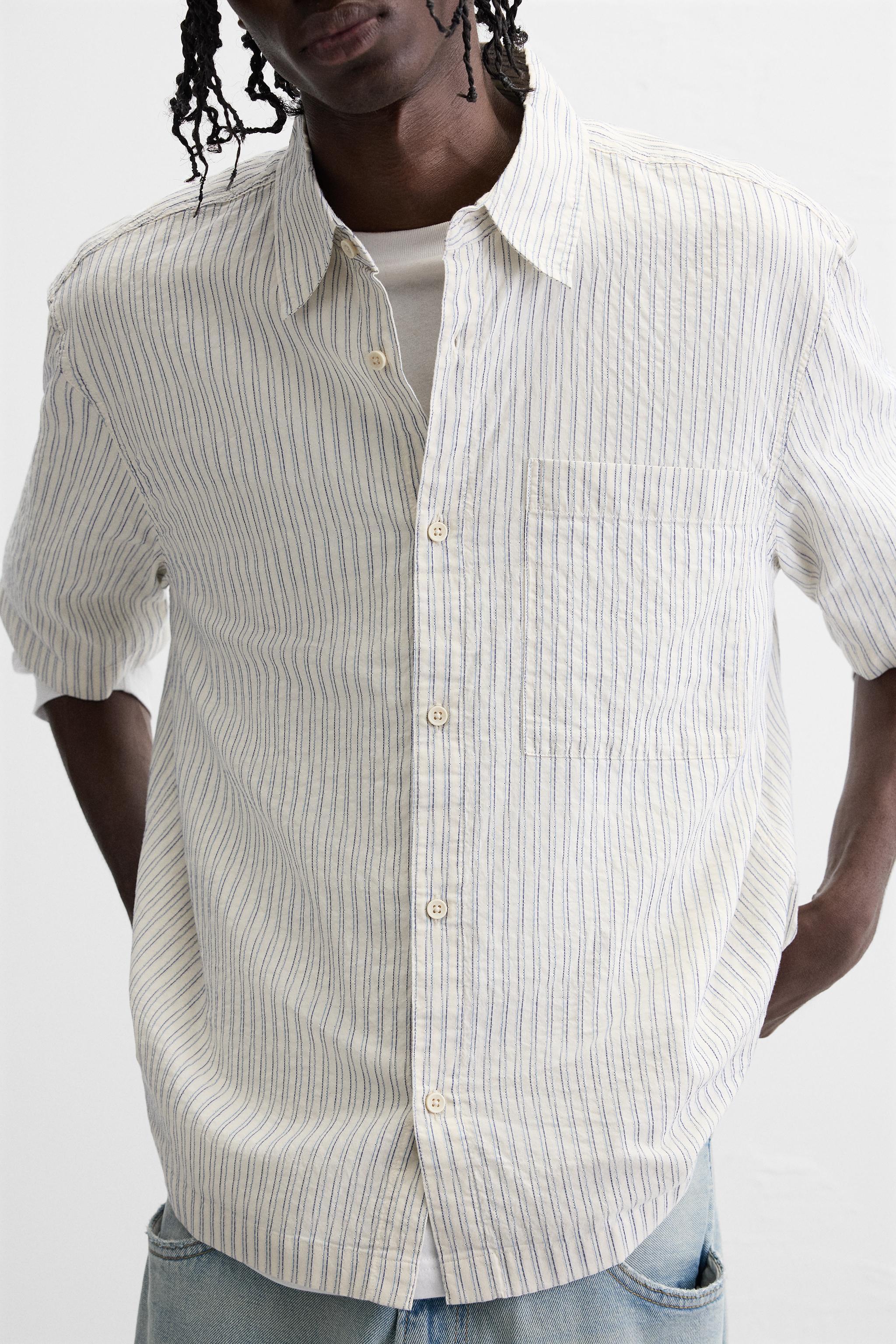 TEXTURED STRIPED SHIRT Product Image