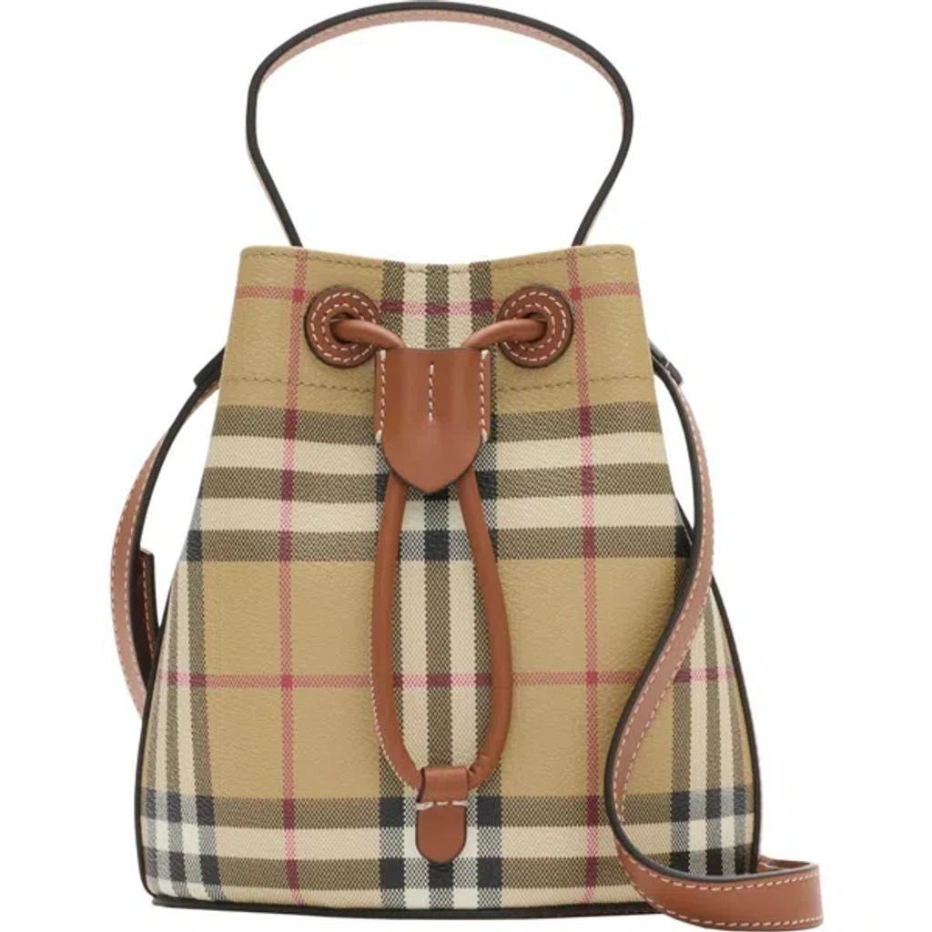 BURBERRY Mini Tb Bucket Bag In Beige Product Image