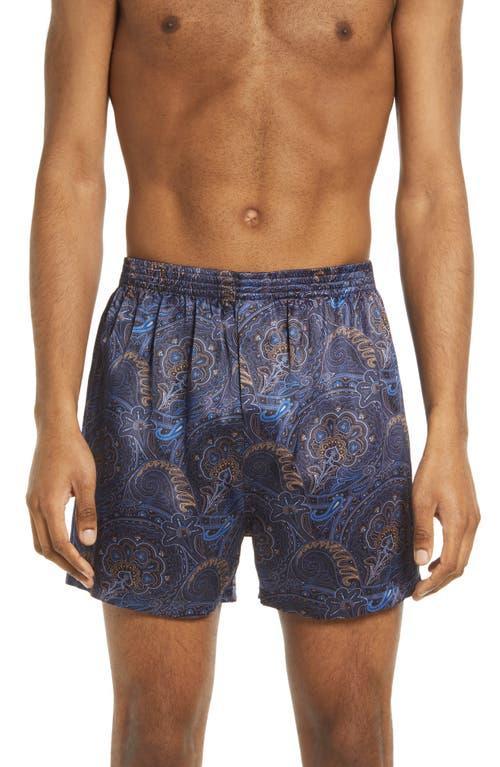 Mens Silk Paisley Boxer Shorts Product Image