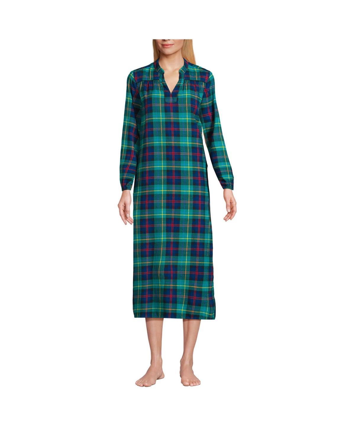 Womens Lands End Long Sleeve Flannel Nightgown Product Image