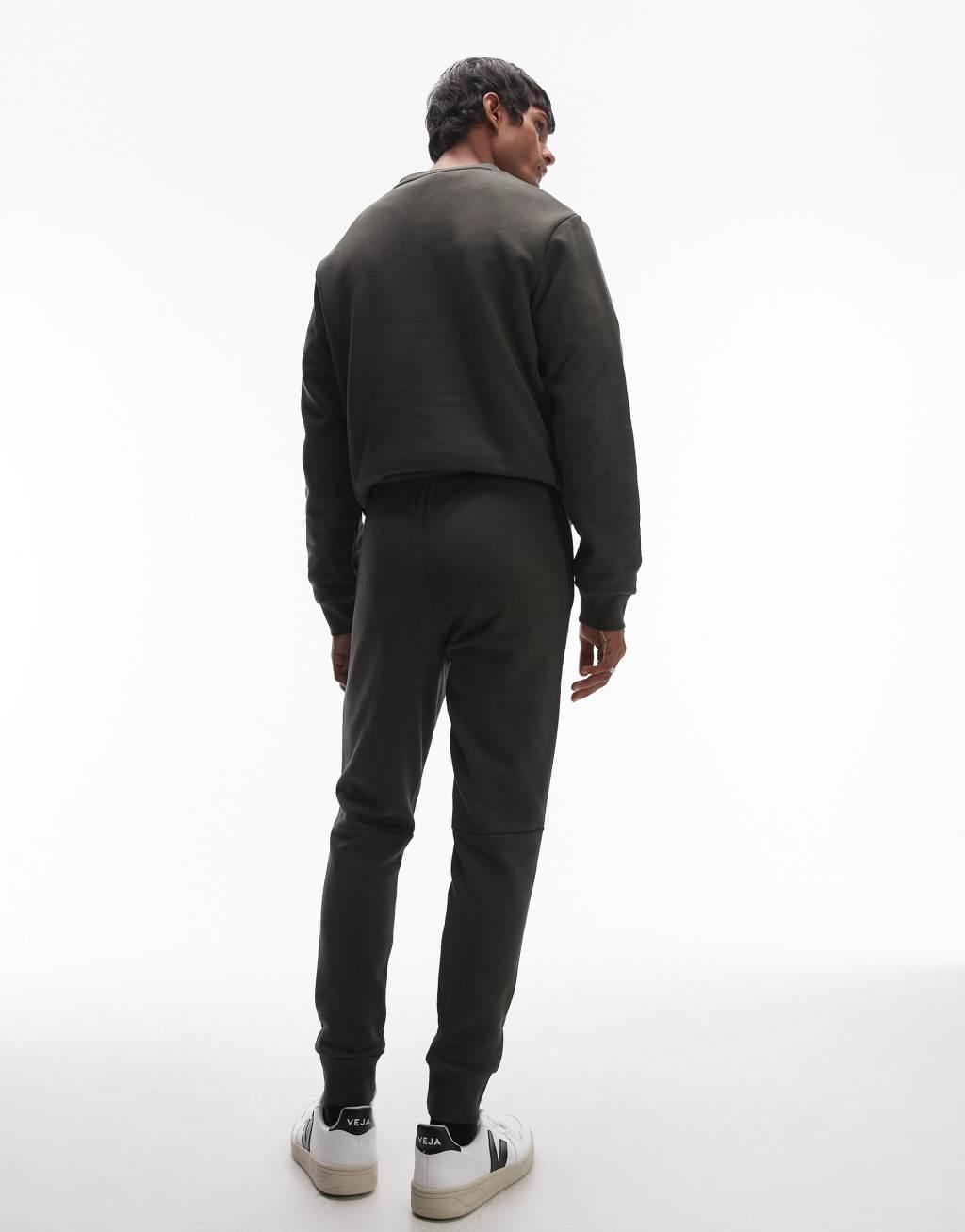 Lacoste logo slim sweatpants in kahki  Product Image