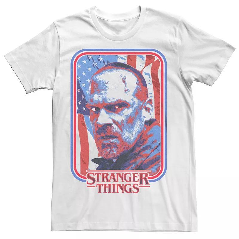 Mens Stranger Things Chief Hopper USA Flag Graphic Tee Product Image