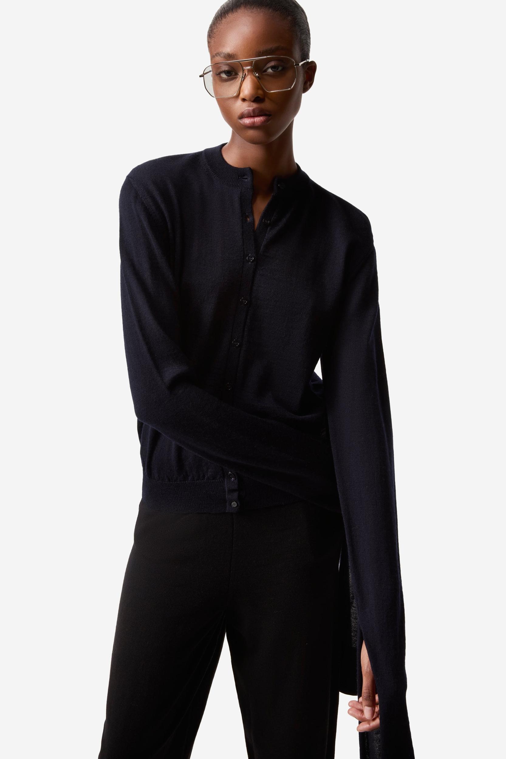 Knotted Sleeved Cardigan Product Image