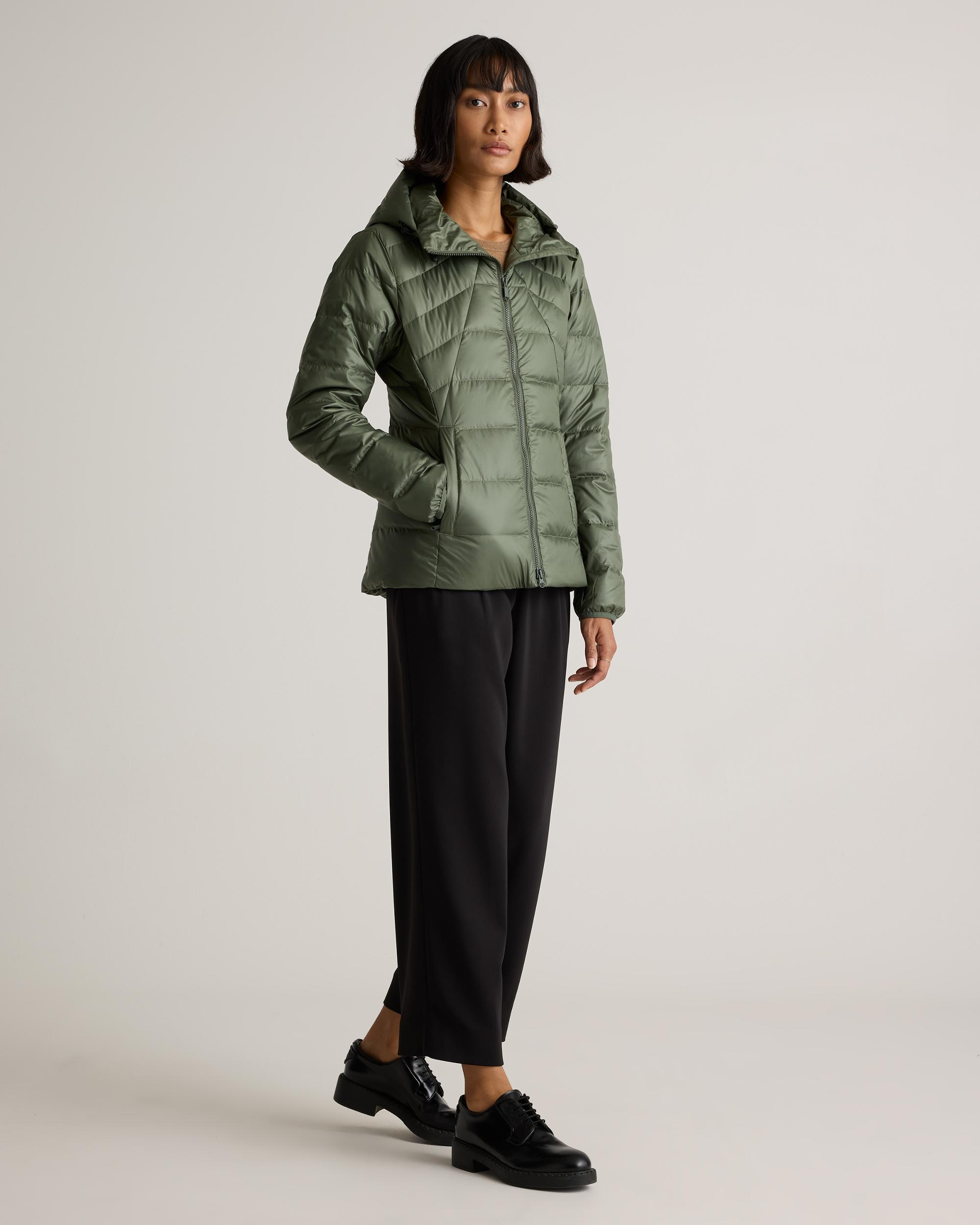 Quince | Women's Lightweight Down Packable Puffer Hooded Jacket Recycled Polyester Product Image