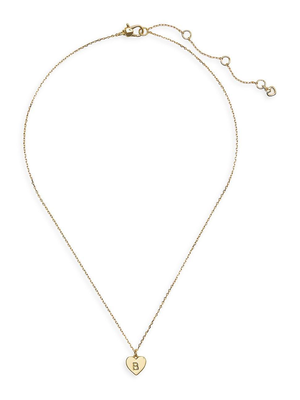 Womens Initial Here Gold-Plated Pendant Necklace Product Image