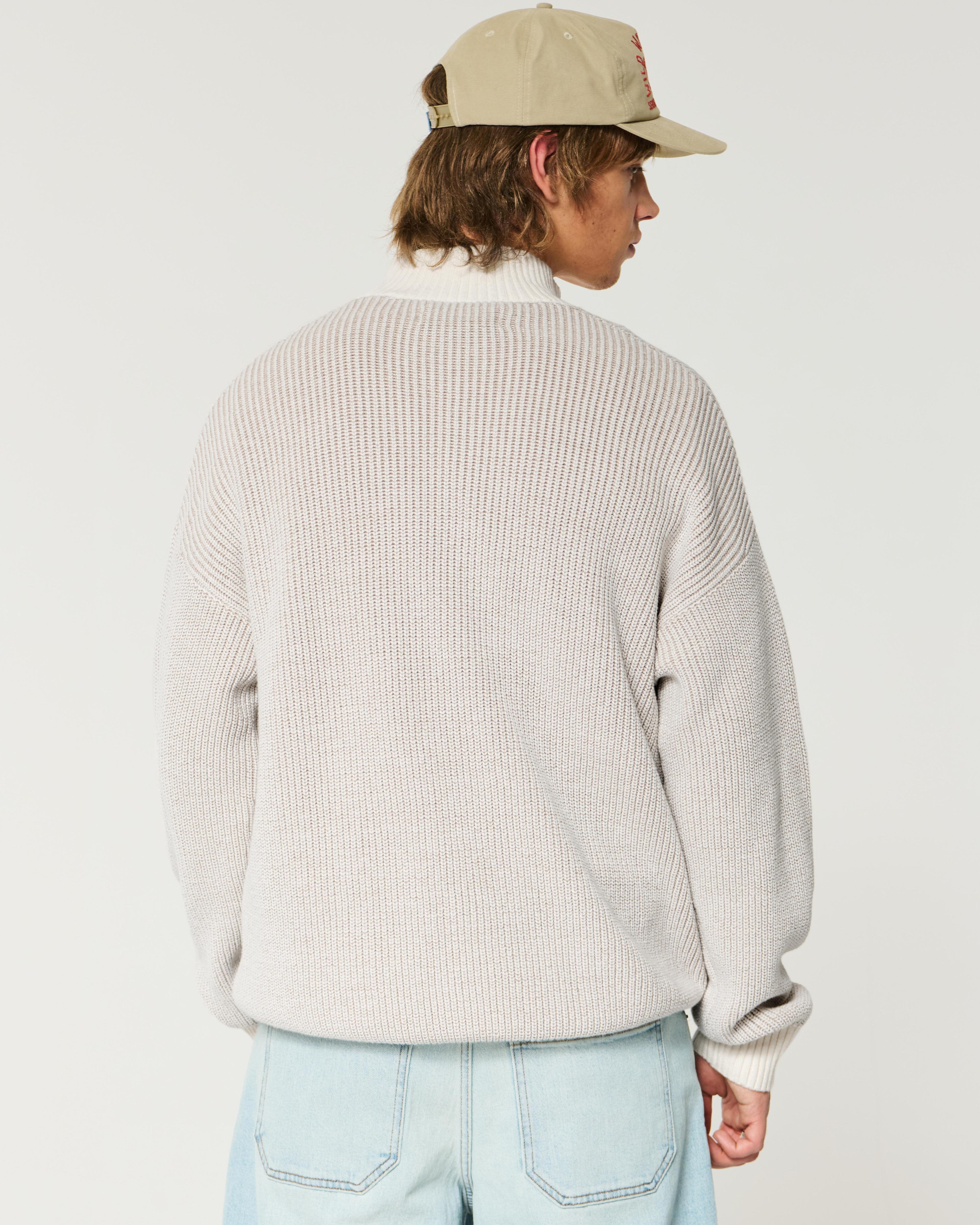 Baggy Cinch Quarter-Zip Sweater Product Image