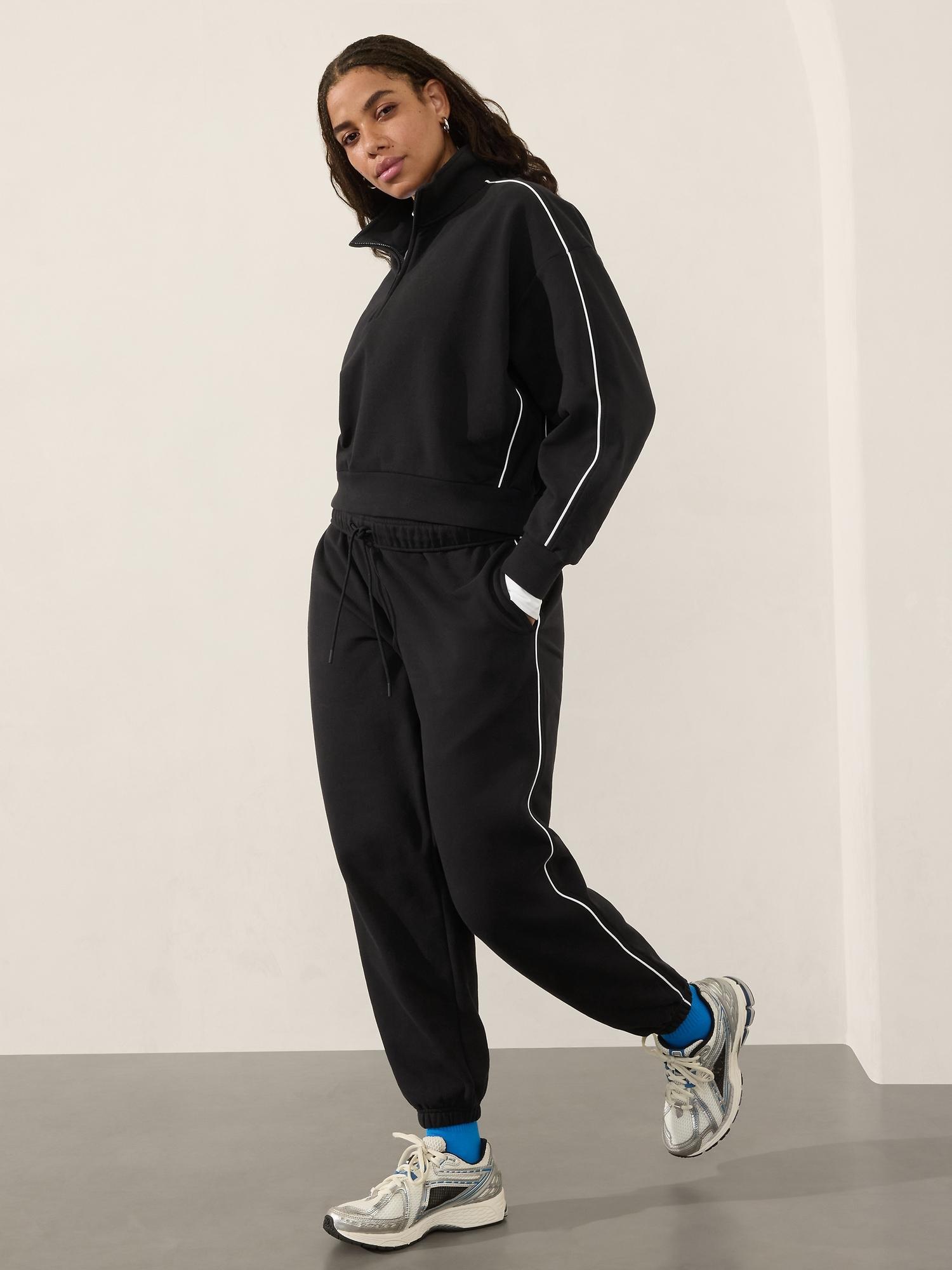 Forever Fleece 1/2 Zip High Hip Piping Sweatshirt Product Image