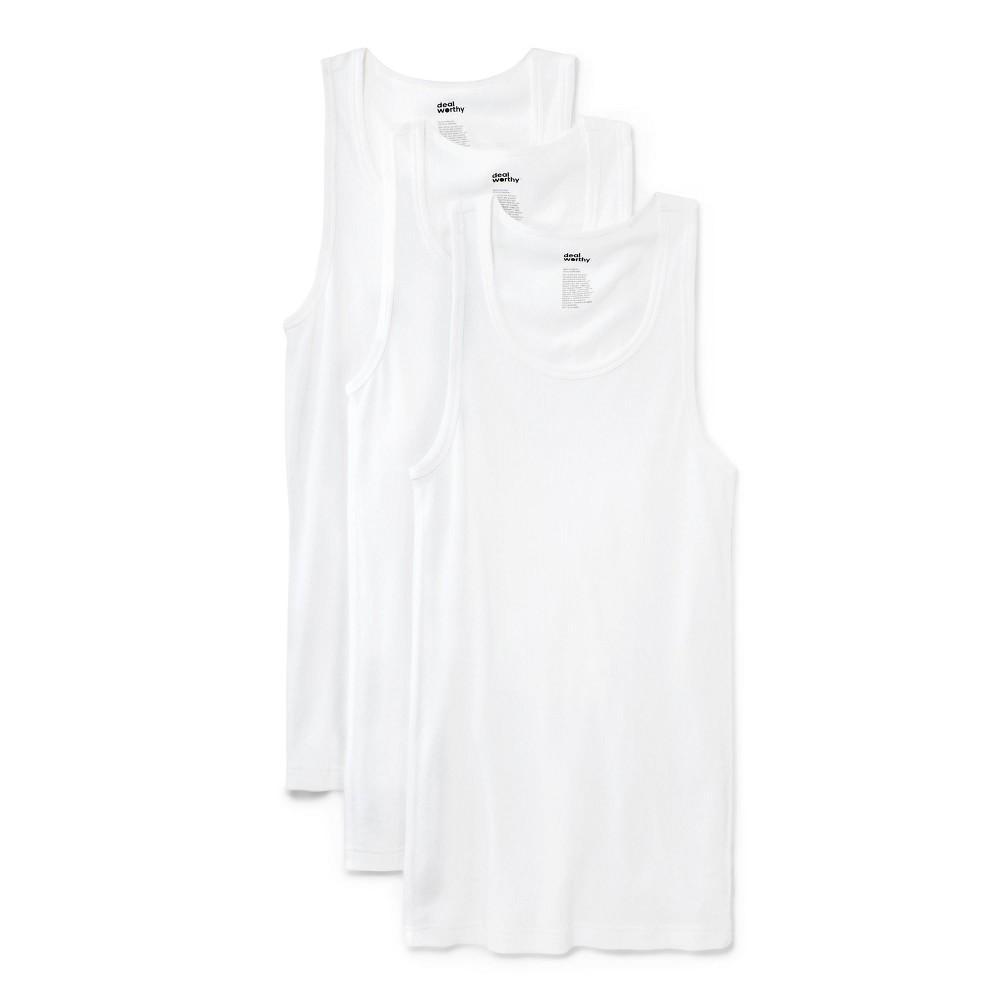 Mens Tank Top 3pk - Dealworthy White Product Image