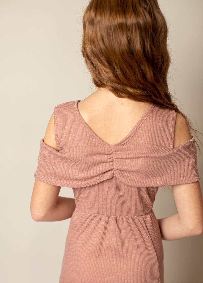 Medora Dress in Nude Pink Girls Product Image