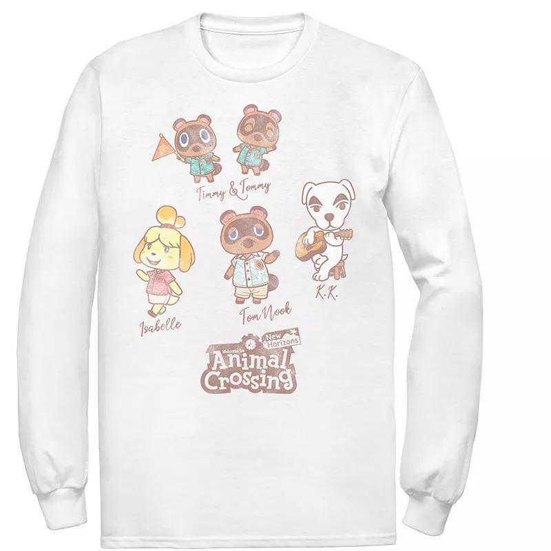 Men's Nintendo Character Textbook Group Shot Text Tee, Size: Small, White Product Image