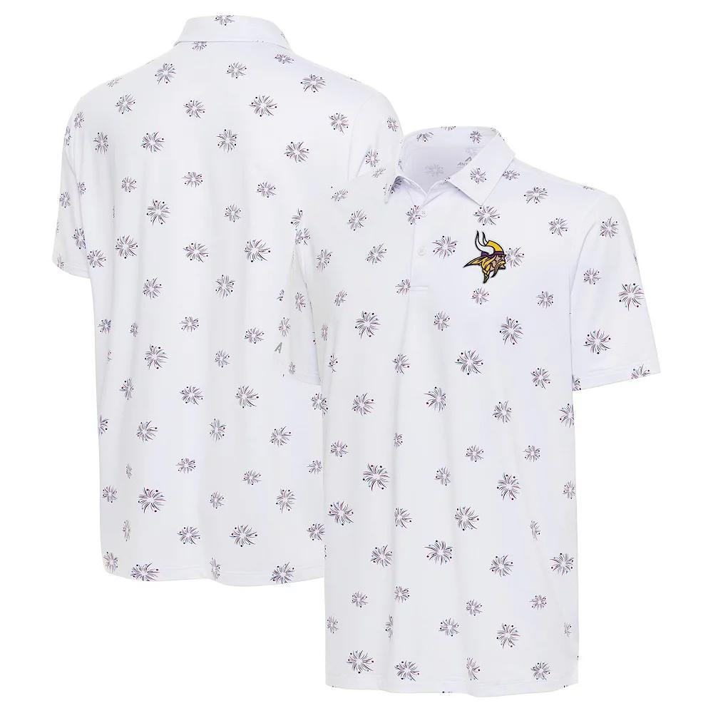 Men's Antigua White Philadelphia Eagles Fireworks Polo,  Product Image