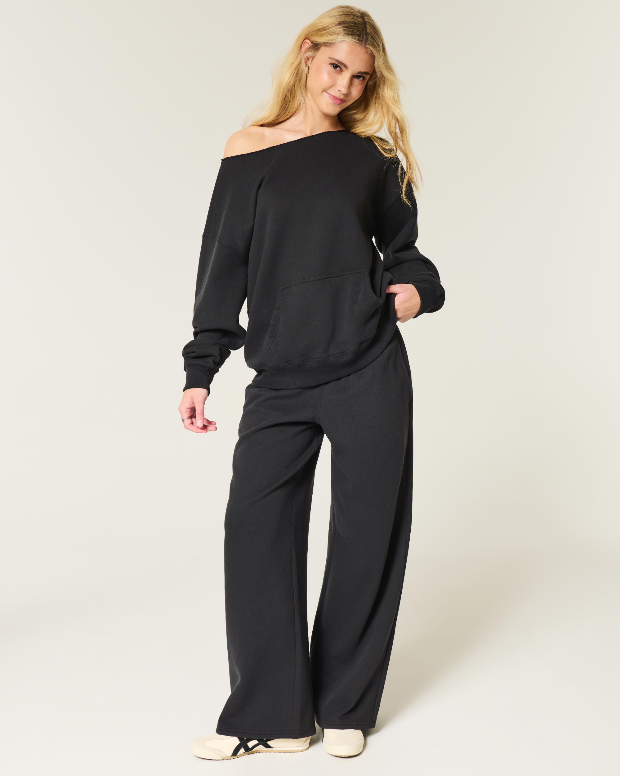 Oversized Off-the-Shoulder Sweatshirt Product Image