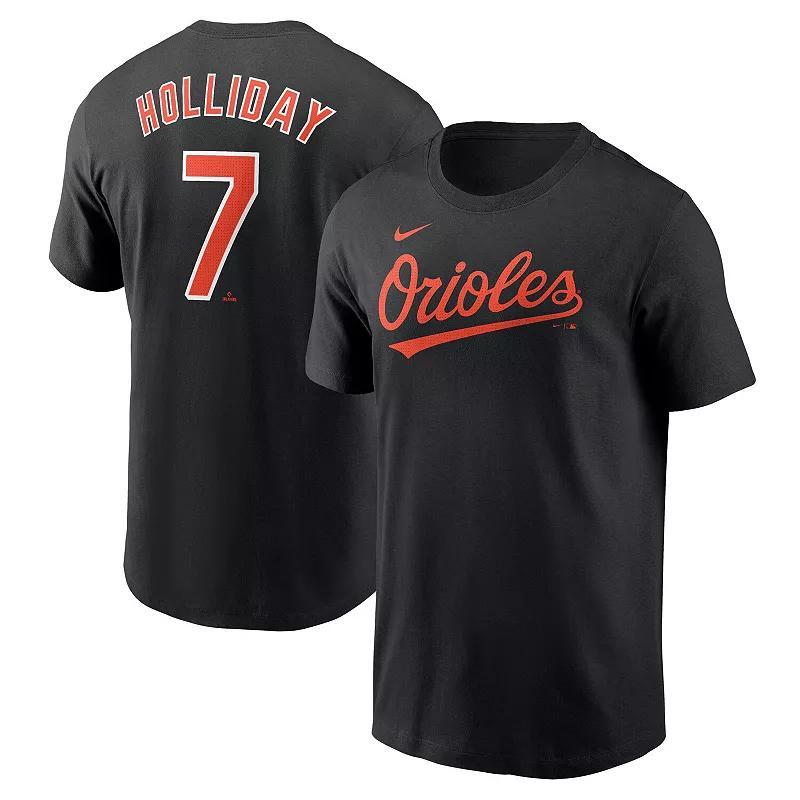 Men's Nike Jackson Holliday Black Baltimore Orioles Fuse Name & Number T-Shirt,  Product Image