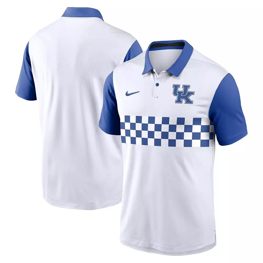Men's Nike White Kentucky Wildcats Primetime Campus Vapor Performance Polo, Size: XL Product Image