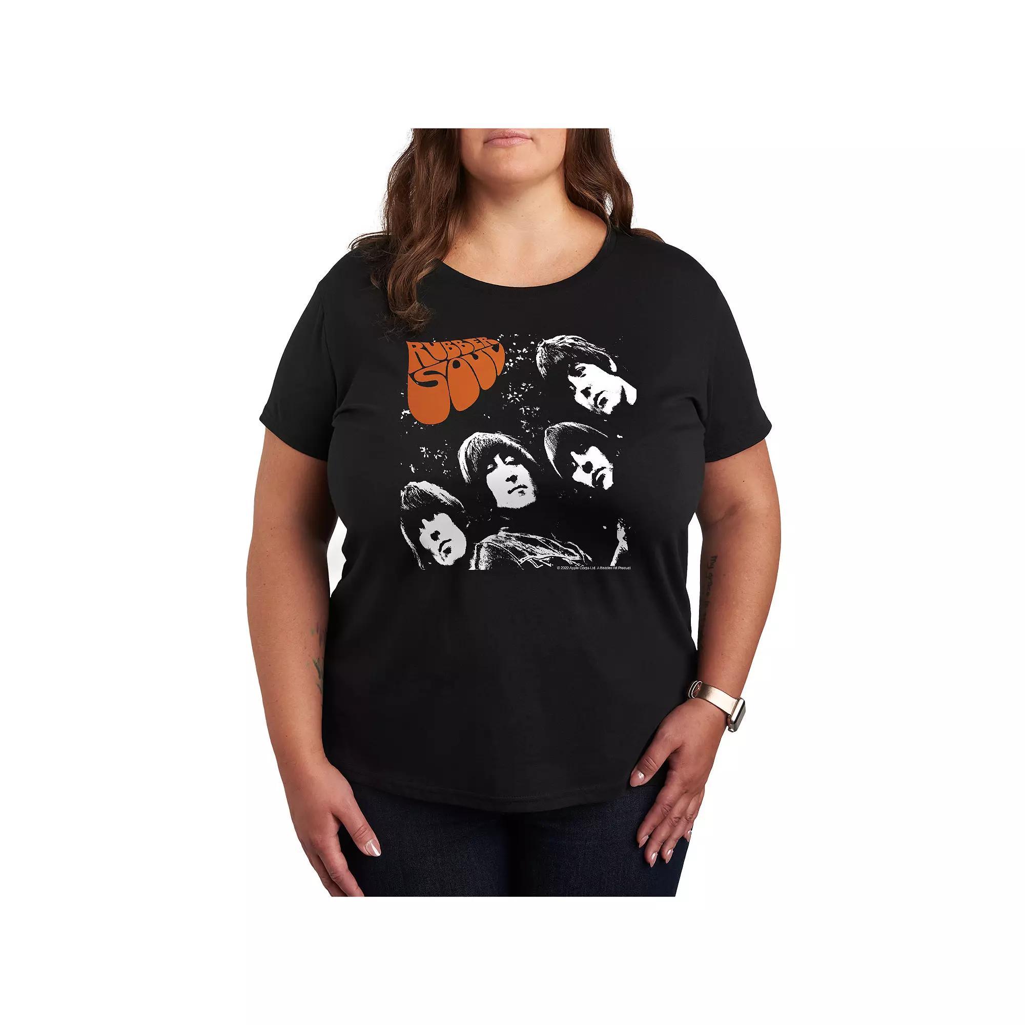 Plus Size The Beatles Rubber Soul Graphic Tee, Women's, Size: 3XL, Black Product Image