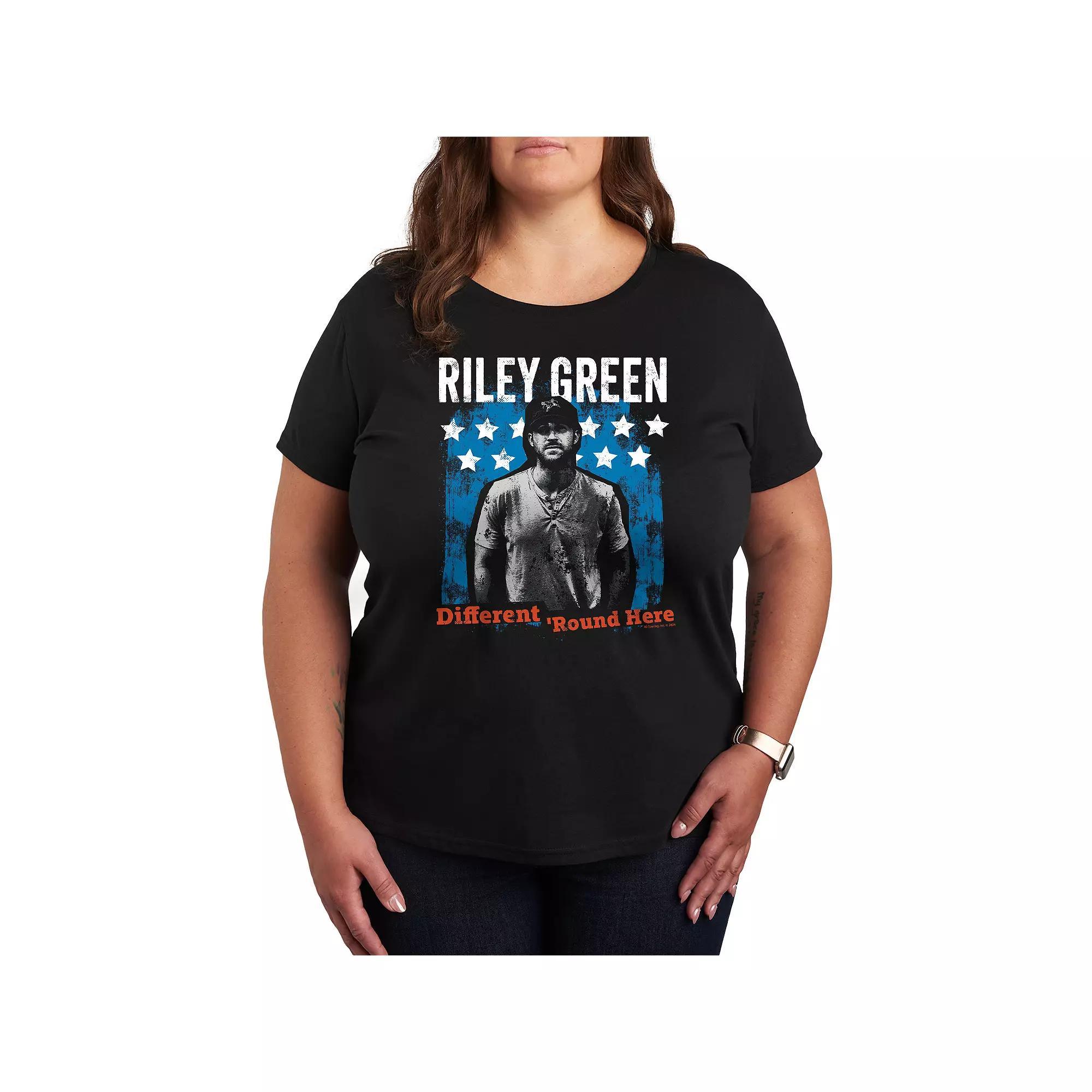 Plus Size Riley Green Different Round Here Graphic Tee, Women's, Size: 3XL, Black Product Image