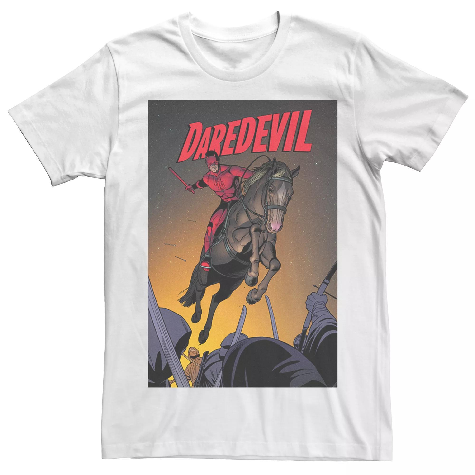 Men's Marvel Comics Retro Daredevil Horse Tee, Size: Small, White Product Image
