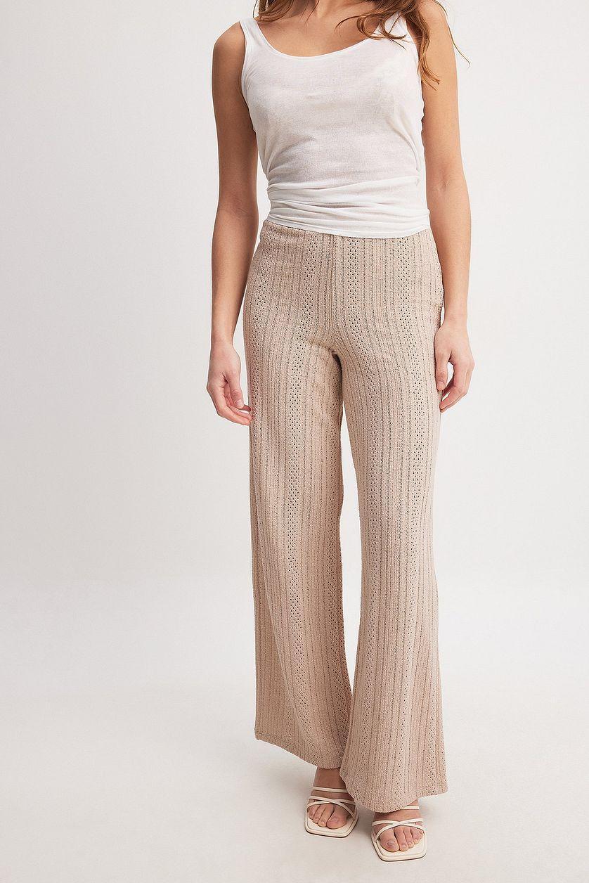 Crochet Mid Waist Trousers Product Image