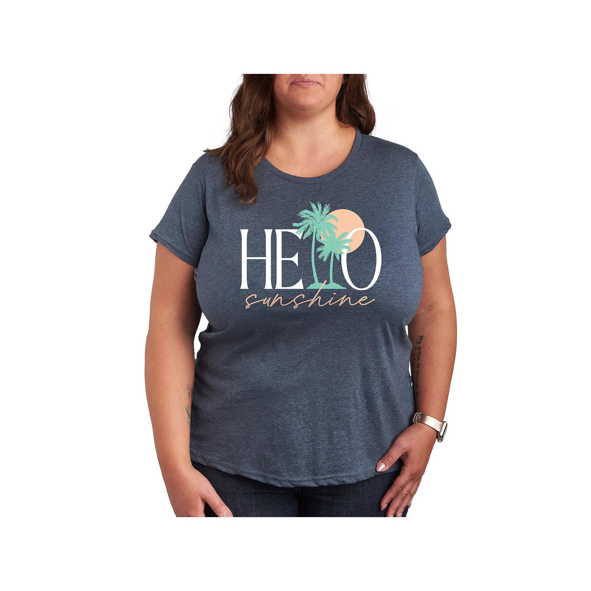 Plus Hello Sunshine Palms Graphic Tee, Women's,  Product Image