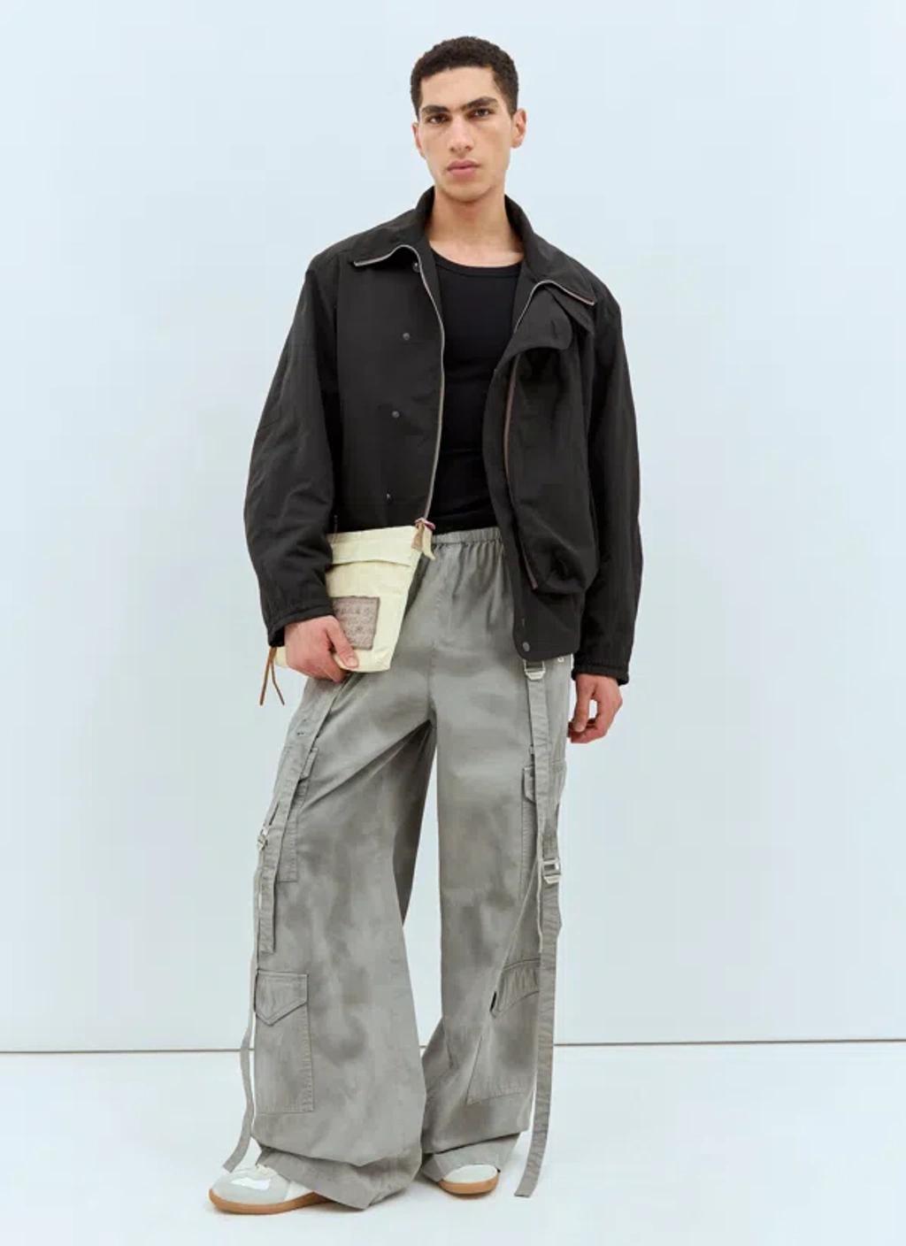 ACNE STUDIOS Dyed Effect Cargo Pants In Grey Product Image