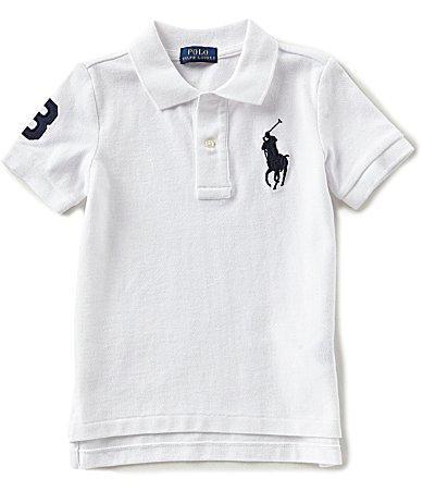 Boys Big Pony Pique Knit Polo, Size 2-7 Product Image