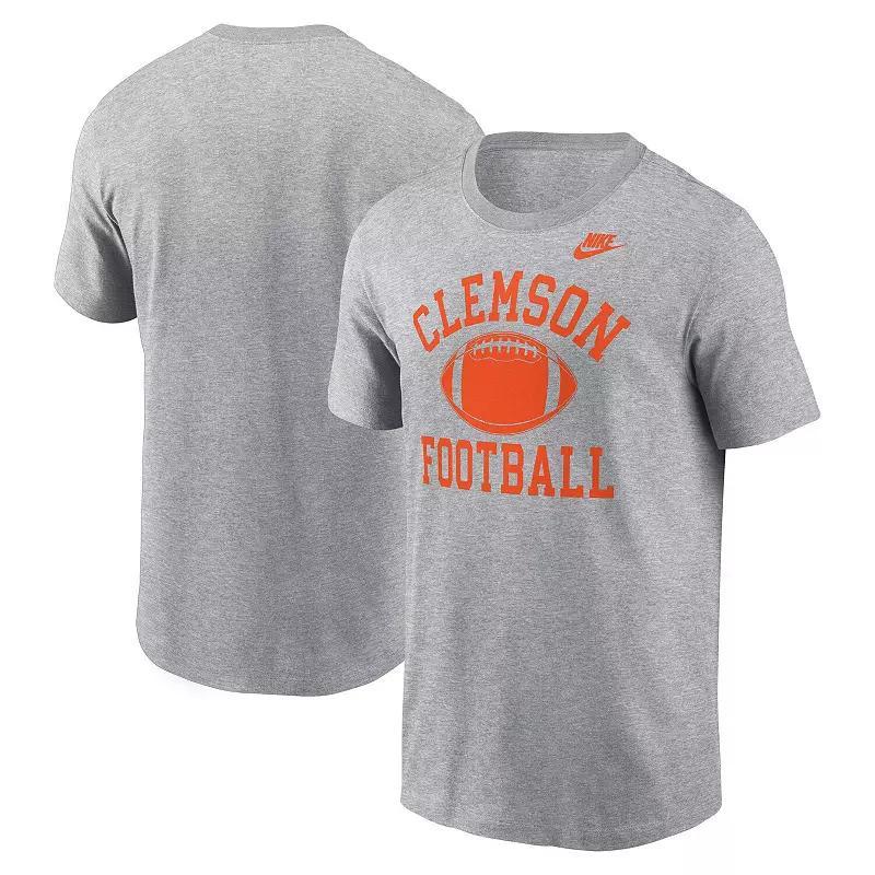 Men's Nike Heather Gray Texas Longhorns Legacy Football Icon T-Shirt, Size: Large, Grey Product Image