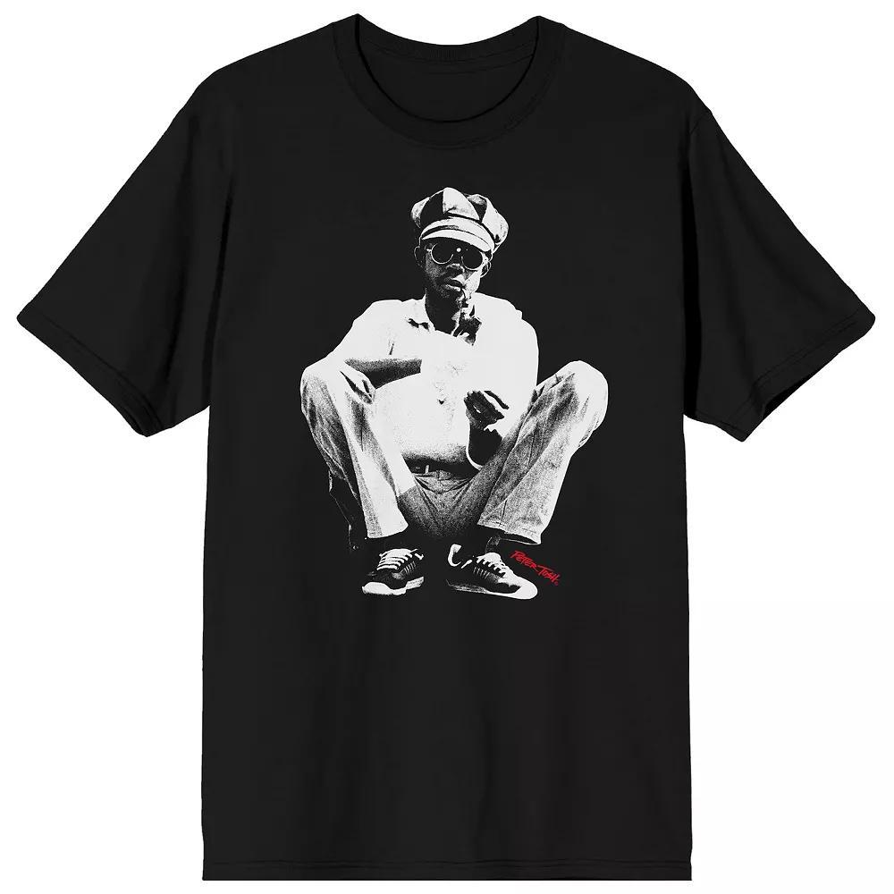 Men's Peter Tosh Artist Squatting Graphic Tee, Size: Medium, Black Product Image