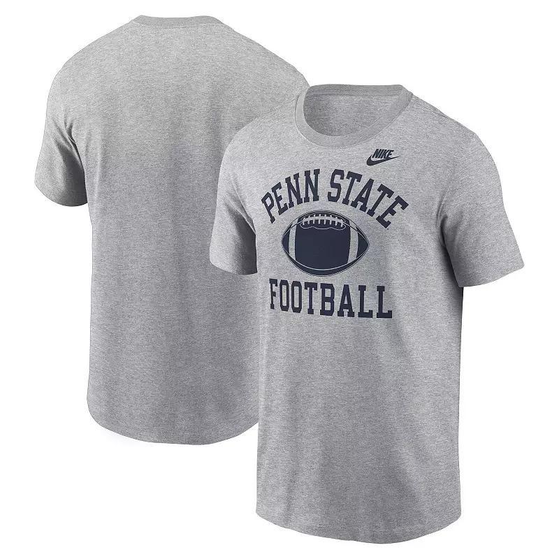 Men's Nike Heather Gray Penn State Nittany Lions Legacy Football Icon T-Shirt, Size: Small, Grey Product Image