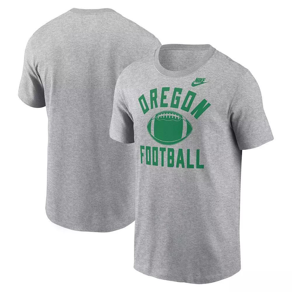 Men's Nike Heather Gray Oregon Ducks Legacy Football Icon T-Shirt, Size: XL, Grey Product Image