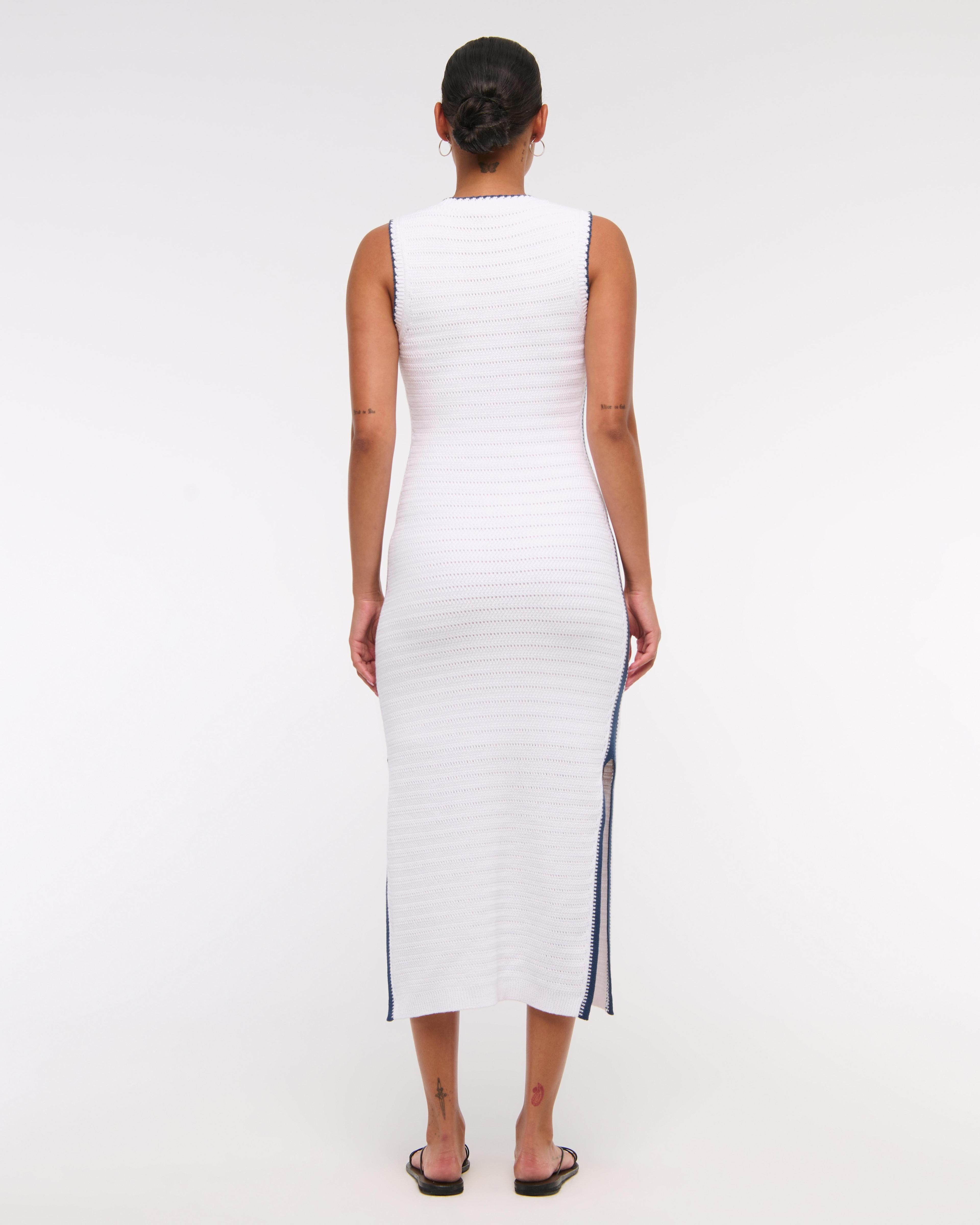 Crochet-Style Midi Dress Product Image