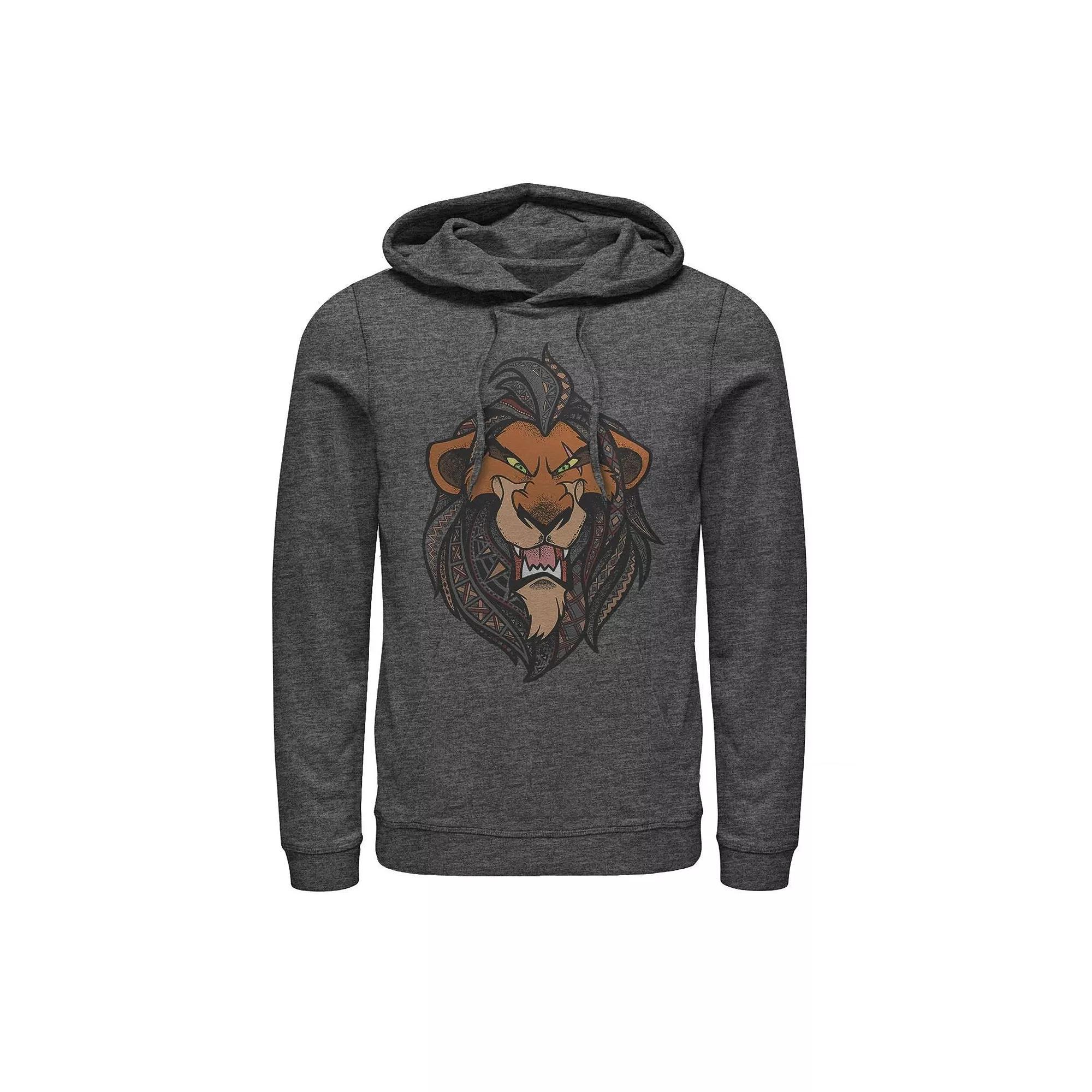 Men's Disney's The Lion King Scar Hoodie, Size: Medium, Grey Heather Product Image