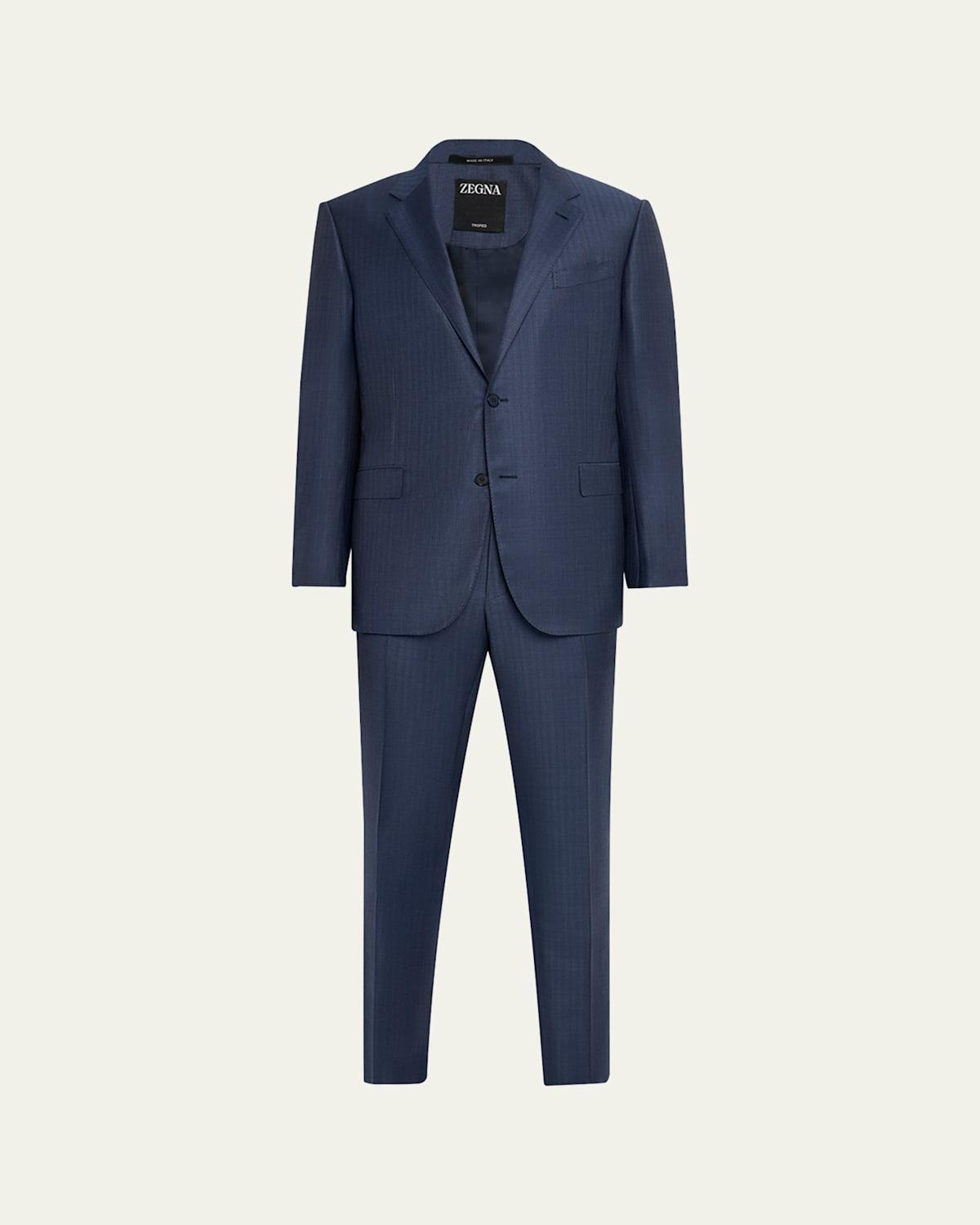 Men's Wool Pinstripe Suit Product Image